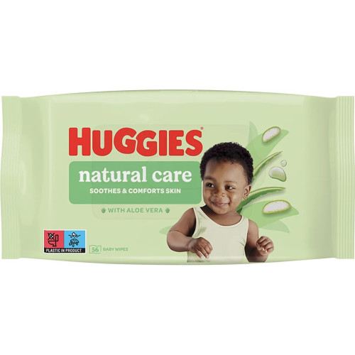 Вологі серветки Huggies Natural Care дитячі 56шт Вологі серветки Huggies Natural Care дитячі 56шт