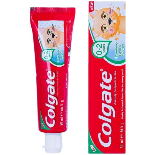 Зубна паста для дітей від 0-2р Colgate Kids Strawberry 50мл Зубна паста для дітей від 0-2р Colgate Kids Strawberry 50мл