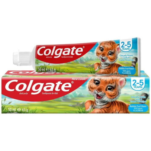 Зубна паста для дітей від 2-5р Colgate Kids Bubble Fruit 50мл