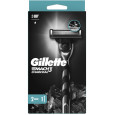 Станок для гоління Gillette Mach 3 Charcoal деревне вугілля з 2 змінними картриджами