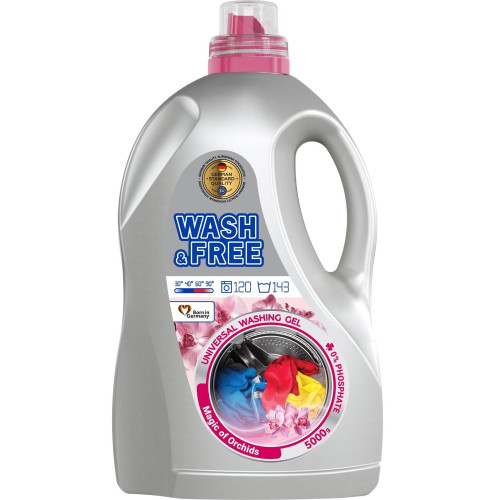 Гель для прання універсальний Wash & Free магія орхідей 4,8л