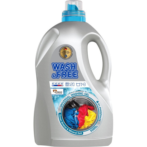 Гель для прання універсальний Wash & Free океанська свіжість та морська сіль 4,8л