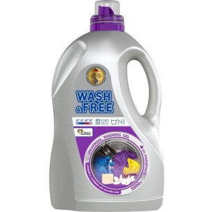 Гель для прання універсальний Wash & Free жасмин та лаванда з марсельським милом 4,8л