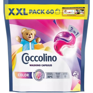 Капсули для прання кольорових тканин Coccolino 3in1 60шт Капсули для прання кольорових тканин Coccolino 3in1 60шт