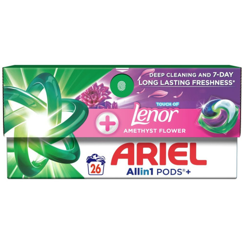 Капсули для прання універсальні Ariel Pods+ All-in-1 Touch Of Lenor Amethyst Flower 26шт