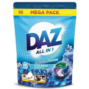 Капсули для прання універсальні DAZ Lotus Breeze 4in1 60шт Капсули для прання універсальні DAZ Lotus Breeze 4in1 60шт