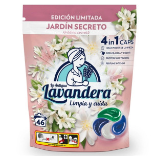 Капсули для прання універсальні Lavandera Jardin Secreto з ароматом квітів 4in1 46шт Капсули для прання універсальні Lavandera Jardin Secreto з ароматом квітів 4in1 46шт