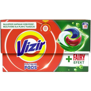 Капсули для прання універсальні Vizir Platinum Pods + Fairy Effect 19шт Капсули для прання універсальні Vizir Platinum Pods + Fairy Effect 19шт