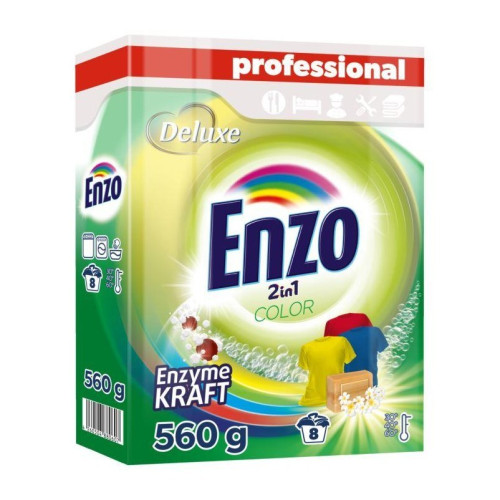 Пральний порошок для кольорових тканин Deluxe Enzo 560г