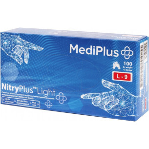 Рукавички нітрилові MediPlus NitryPlus сині розмір - L, 100шт
