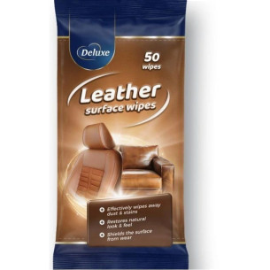 Вологі серветки для миття шкіряних виробів Deluxe 50шт