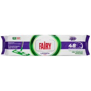 Вологі серветки для прибирання на швабру універсальні Fairy моп лаванда 50шт