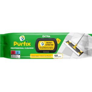 Вологі серветки для прибирання на швабру універсальні Purfix моп 50шт