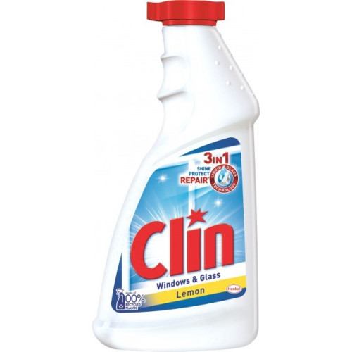 Засіб для миття скла та дзеркал Clin Lemon 500мл запаска